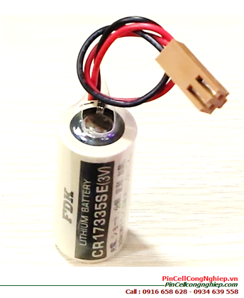 FDK CR17335SE; Pin nuôi nguồn FDK CR17335SE lithium 3v 2/3A 1800mAh (zắc nâu) _Made in Japan